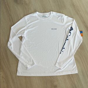 NEW Columbia White Long Sleeve Performance Shirt, Women’s Size Large